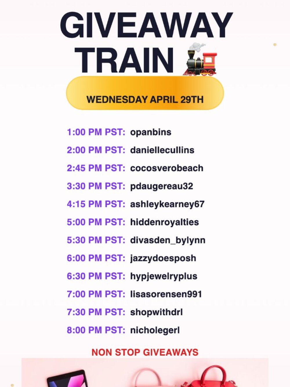 Opan Talk Non-Stop Give Away Train